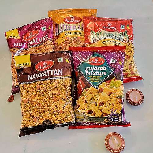 Diya and Haldiram namkeen pack(5) - Australia Direct Delivery