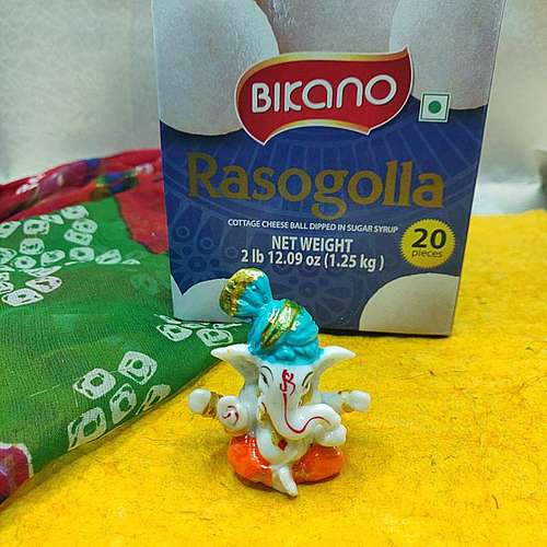 Ganesh idol with Rasogulla combo- Australia Direct Delivery