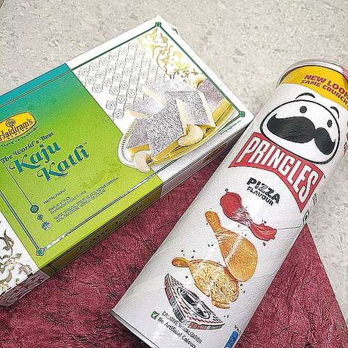 Tempting Kaju katli with pringles - Australia Direct Delivery