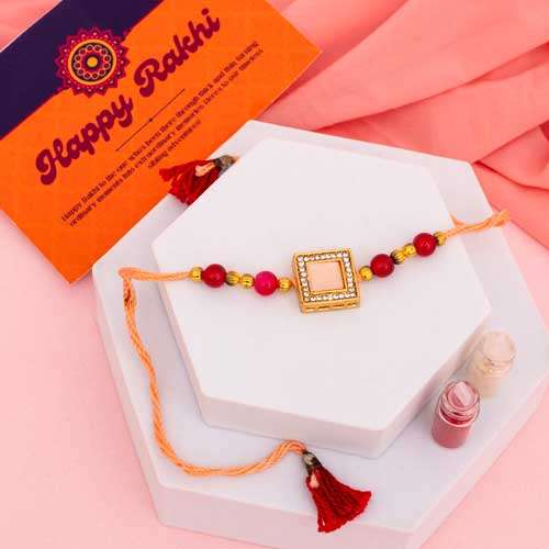 Square Diamond Rakhi  - Australia Delivery Direct