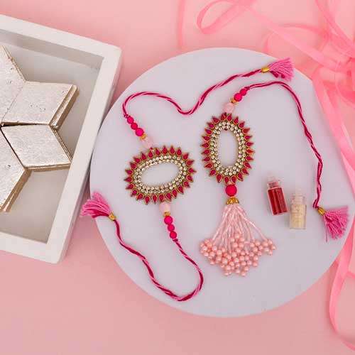 Bhaiya Bhabhi Rakhi Set & Kaju Katli - Australia Delivery Only