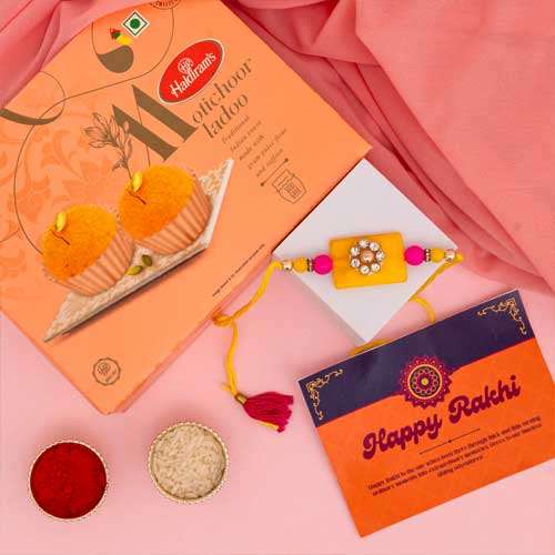 Rakhi With Motichoor Laddo - Australia Delivery Direct