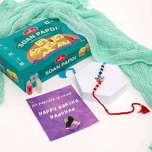 Meena Rakhi With Soan Papdi - Australia Delivery Direct