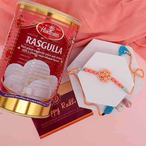 Designer Rakhi With Rasgulla - Australia Delivery Direct