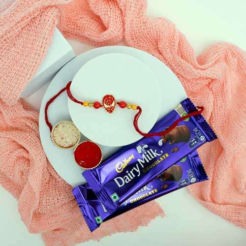 Spider - Man Rakhi & Dairy Milk - Australia Delivery Direct