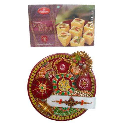 Lord Ganesh Puja Thali & Sonpapdi 250 gms