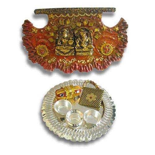 Silver Thali With Wall Hanging 16
