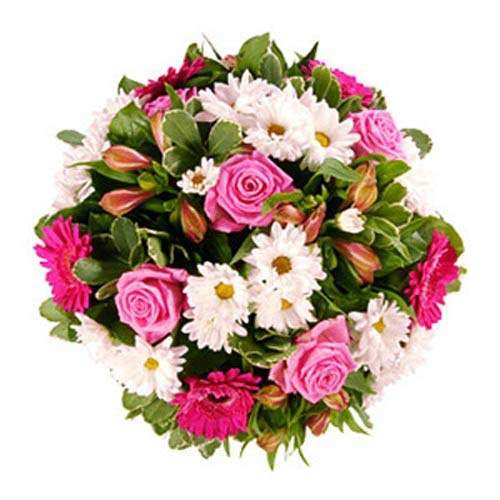 Pink Funeral Posy - France Delivery Only