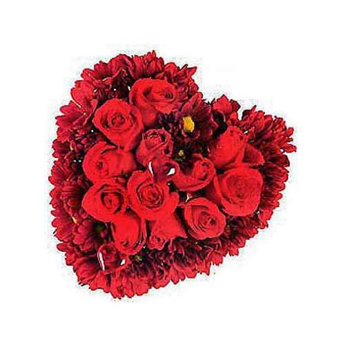 Heart Shaped Arrangement Of Roses - Peru Delivery Only