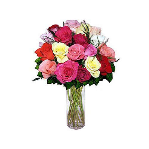 18 Mixed Mini Roses - Russia Delivery Only