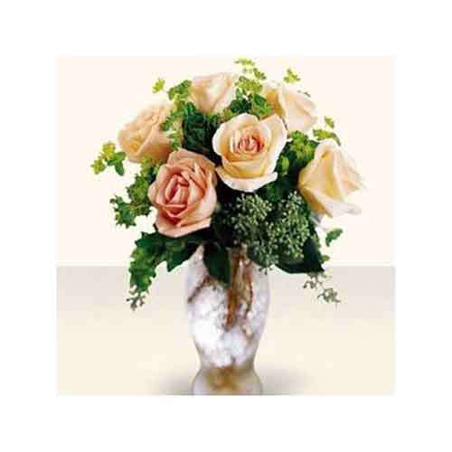 6 Pink Roses