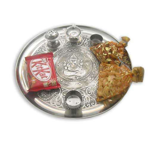 Lord Ganesh Pooja Thali - 10610 - UK Delivery